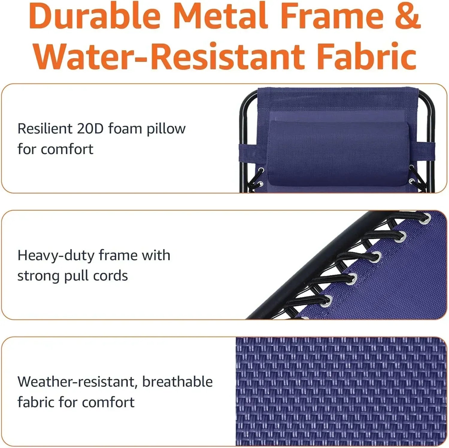 Amazon Basics Outdoor Patio Mesh Adjustable Zero Gravity Lounge Chair Recliners set of 2 wourant