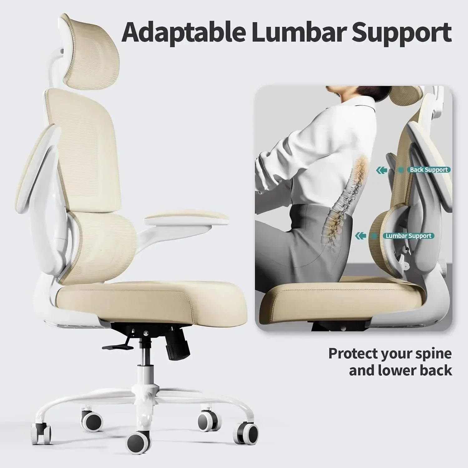 TRALT Office Chair Ergonomic Desk Chair 330 lbs Home Gaming Chair with Wheels wourant