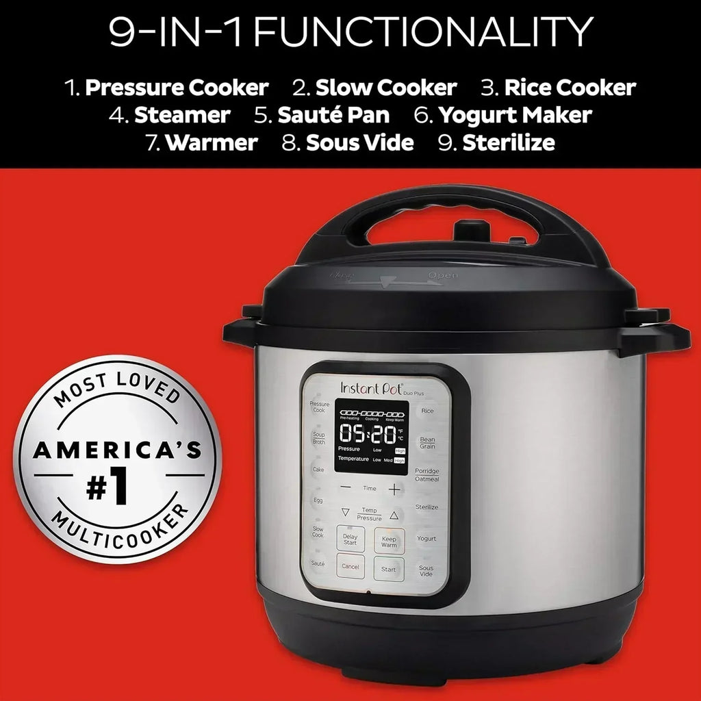 9-in-1 Multicooker Pressure Cooker Slow Cook Rice Maker Steamer Sauté Yogurt Warmer Sterilizer wourant