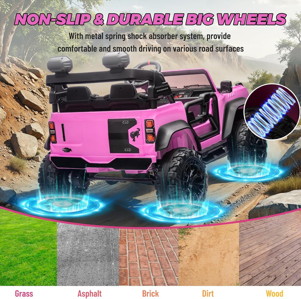 Bronco Raptor Two-Seater Ride-On Car Truck Toy Blue wourant