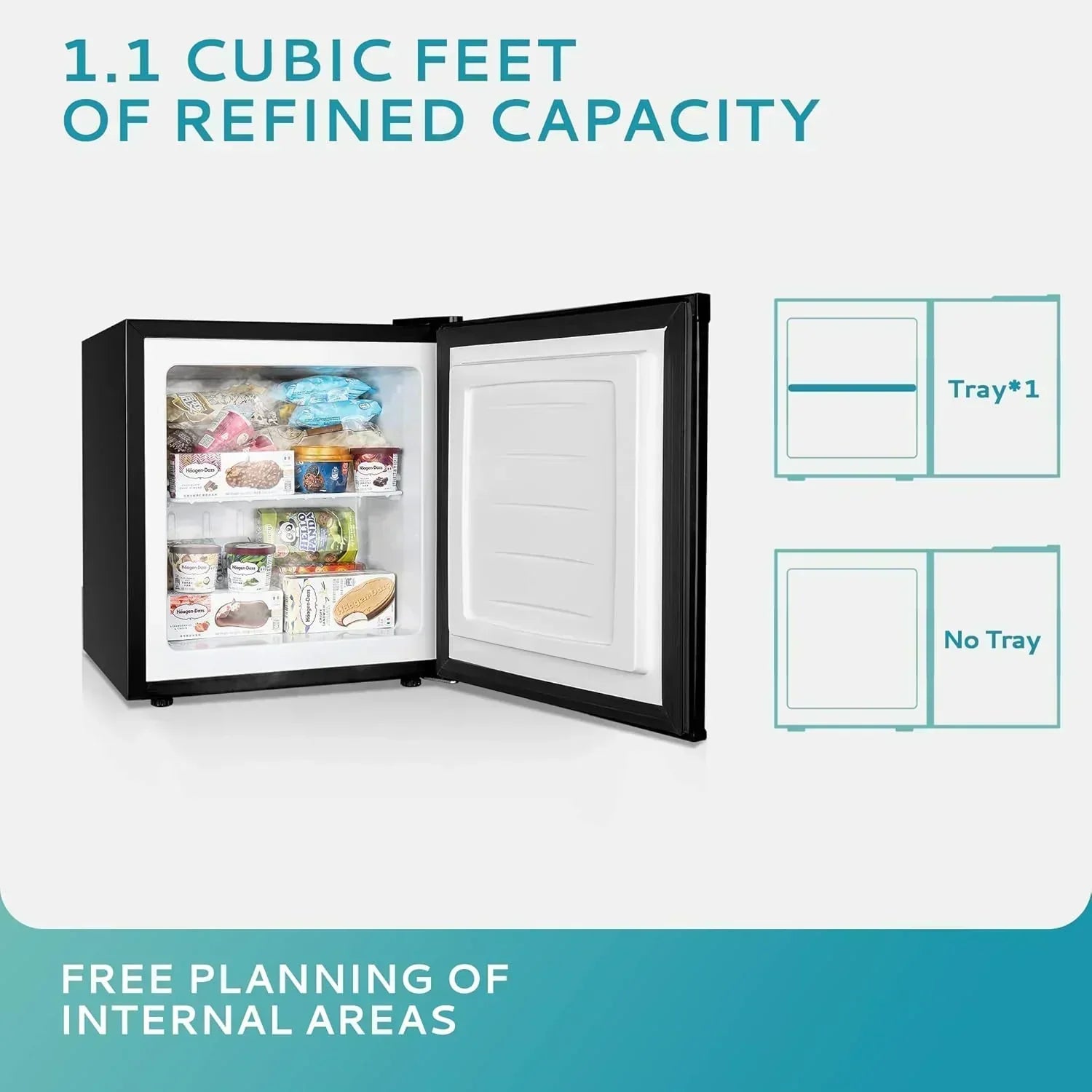 Upright freezer 3.0Cubic Feet Single Door Compact Mini Freezer with Reversible Door Small freezer wourant