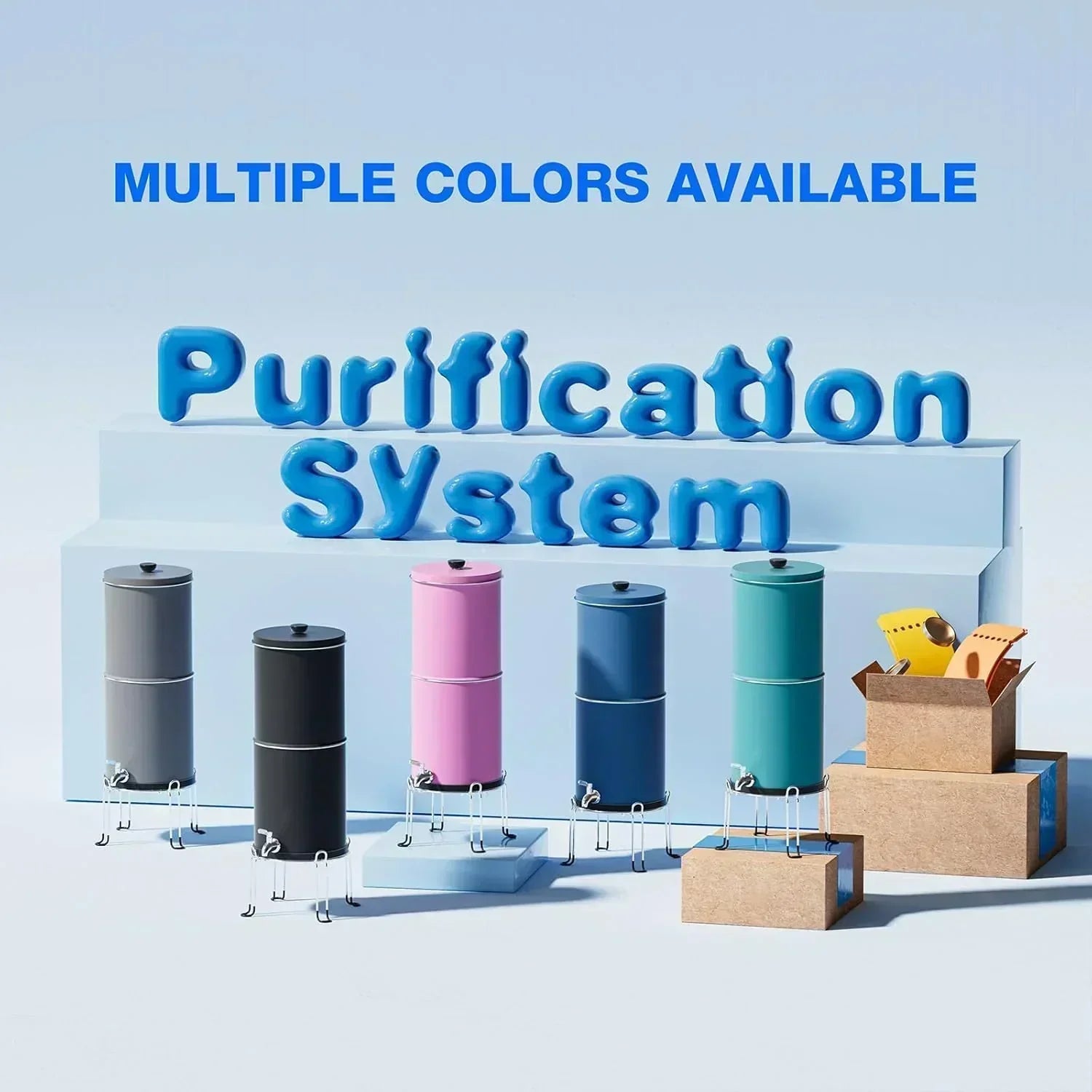 Purewell three-stage 0.01μm ultrafiltration gravity water filtration system 304 wourant