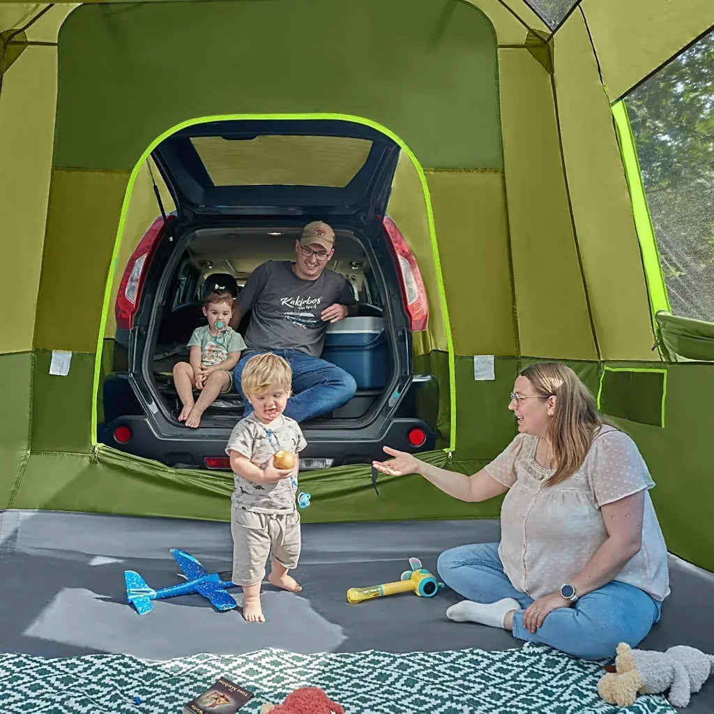 TIMBER RIDGE 5-9 Person SUV Tent with Screen Porch and Awning for Family Camping Weather Resistant wourant