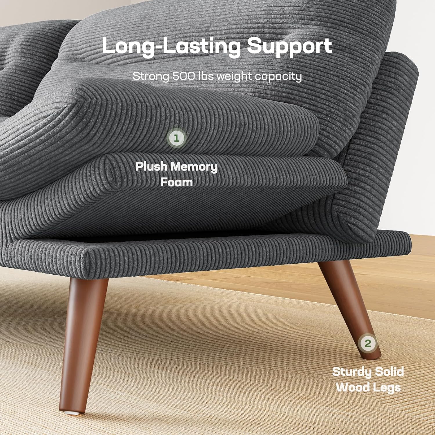 Futon Sofa Bed Futon Sofa Adjustable Back Armrests Converts to Small Sleeper Sofa Bed wourant