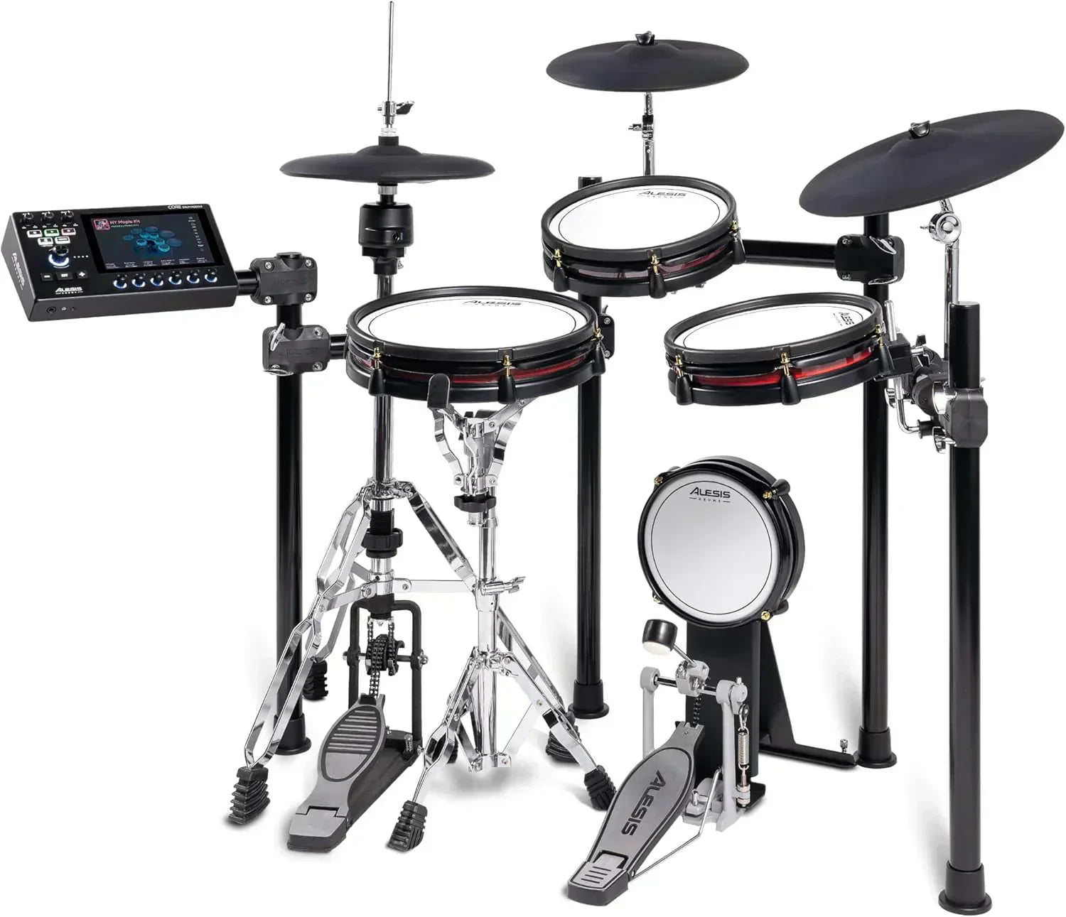 Alison Strata Prime Electronic Drum Set with Touch Screen Dual Area Grid Head wourant
