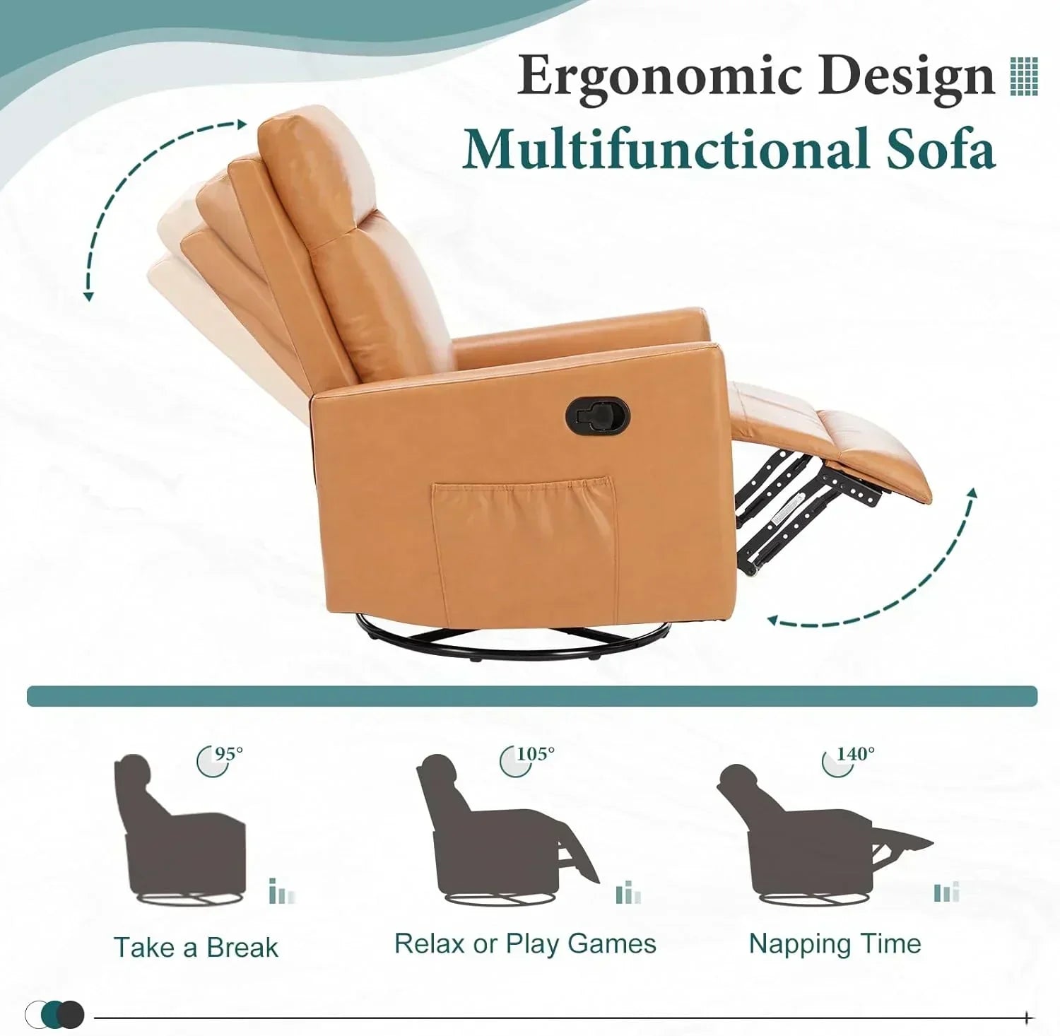 Adult recliner living room massage recliner adjustable home theater chair single sofa wourant