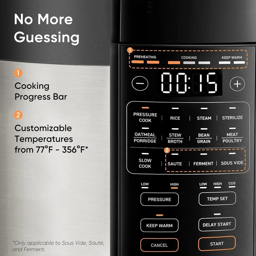 COSORI 6-Quart Stainless Steel Pressure Cooker Multi-Function Cooker with Ceramic Inner Pot wourant