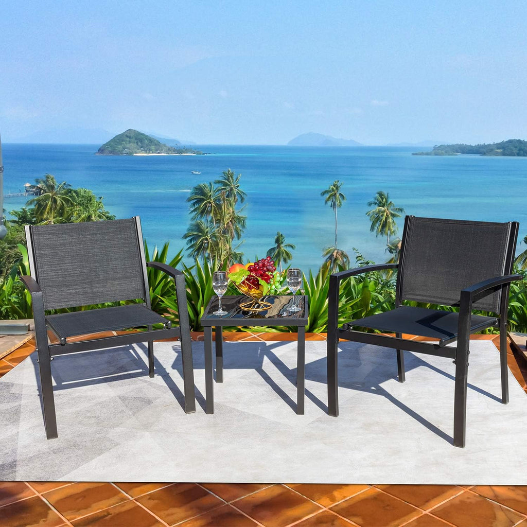 Homall Patio Dining Set 7 Pieces Outdoor Furniture with Large Table and 6 Textilene Chairs wourant