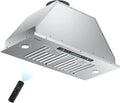 IKTCH 30" Built-in Plug-in Range Hood 900 CFM Stainless Steel Kitchen Range Hood wourant