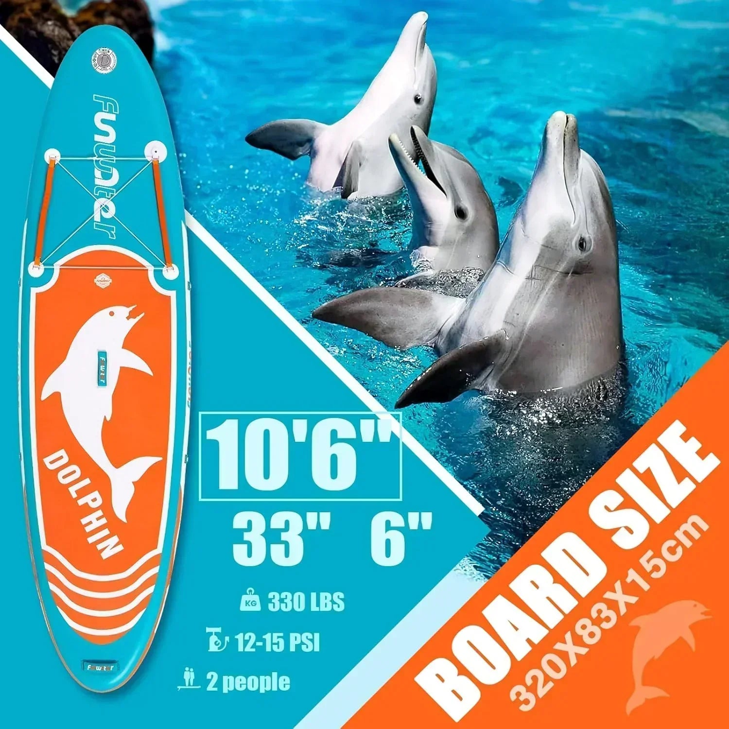 FunWater Inflatable Stand Up Paddle Board Premium SUP Paddle Accessories EVA Deck wourant