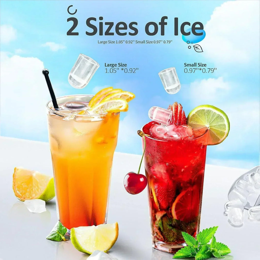 Nugget Ice Makers Countertop Pebble Ice Machine with Chewable Pellet Ice Self-Cleaning wourant