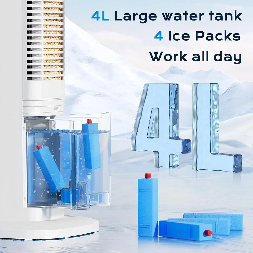 Evaporative Air Cooler 3-in-1 Portable Air Conditioners 4 Modes 3 Speeds Fast Cooling Portable wourant
