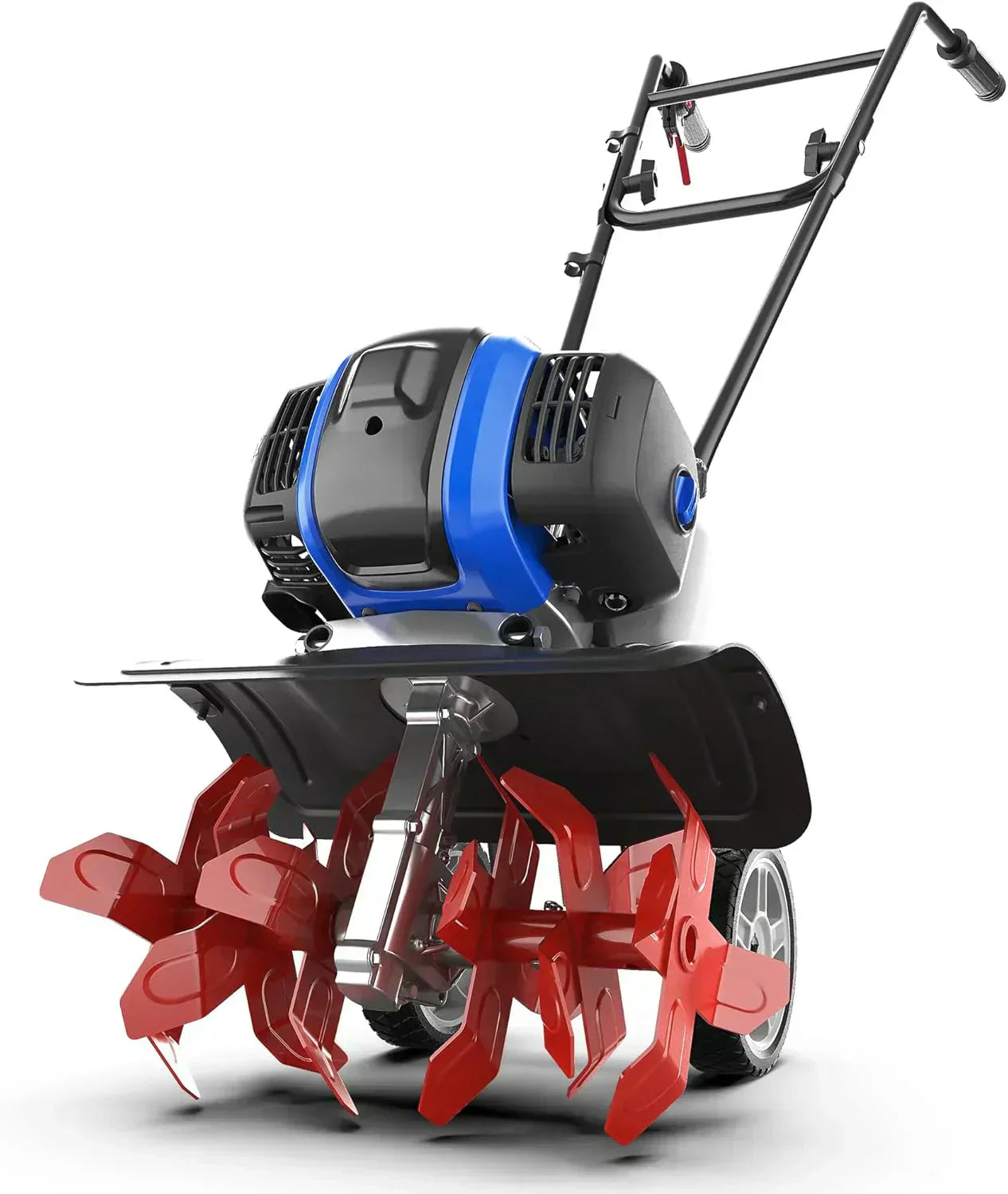 Garden Tiller 53cc Mini Cultivator 15 inch Powerful Liftable Booster Rod Tilling Tool wourant
