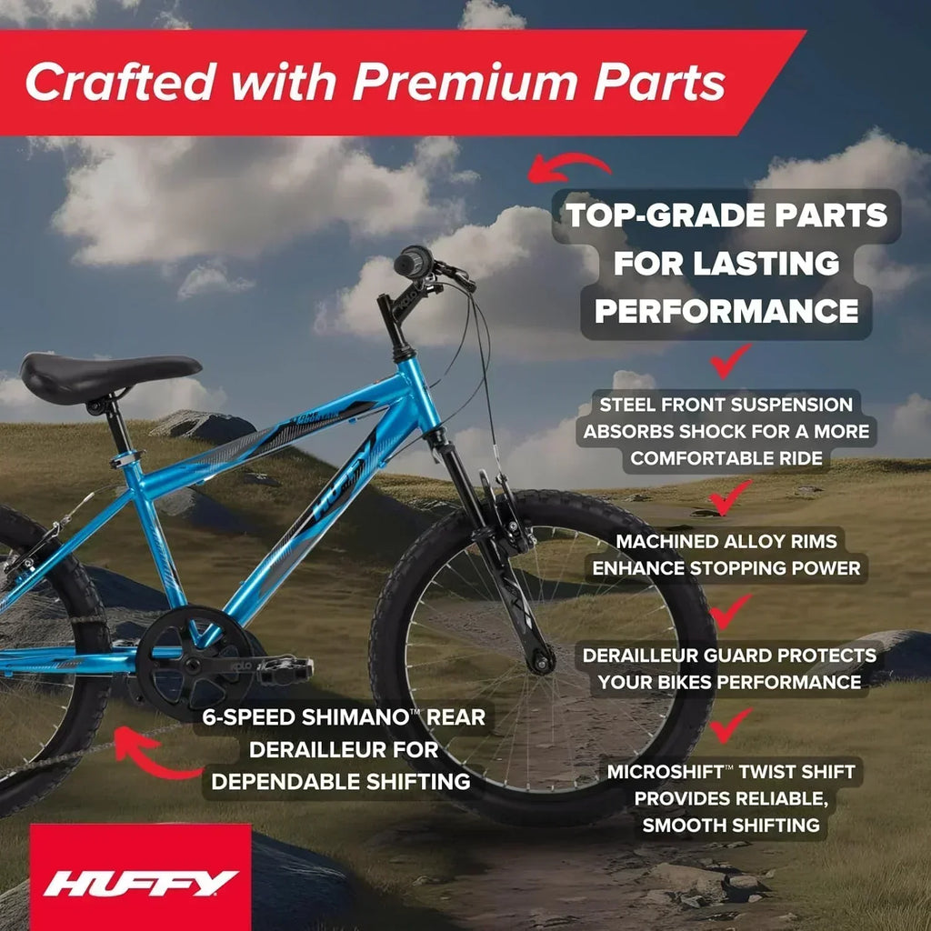 Huffy Stone Mountain Hardtail Mountain Bike for Boys/Girls/Men/Women 20"/24"/26" Sizes wourant