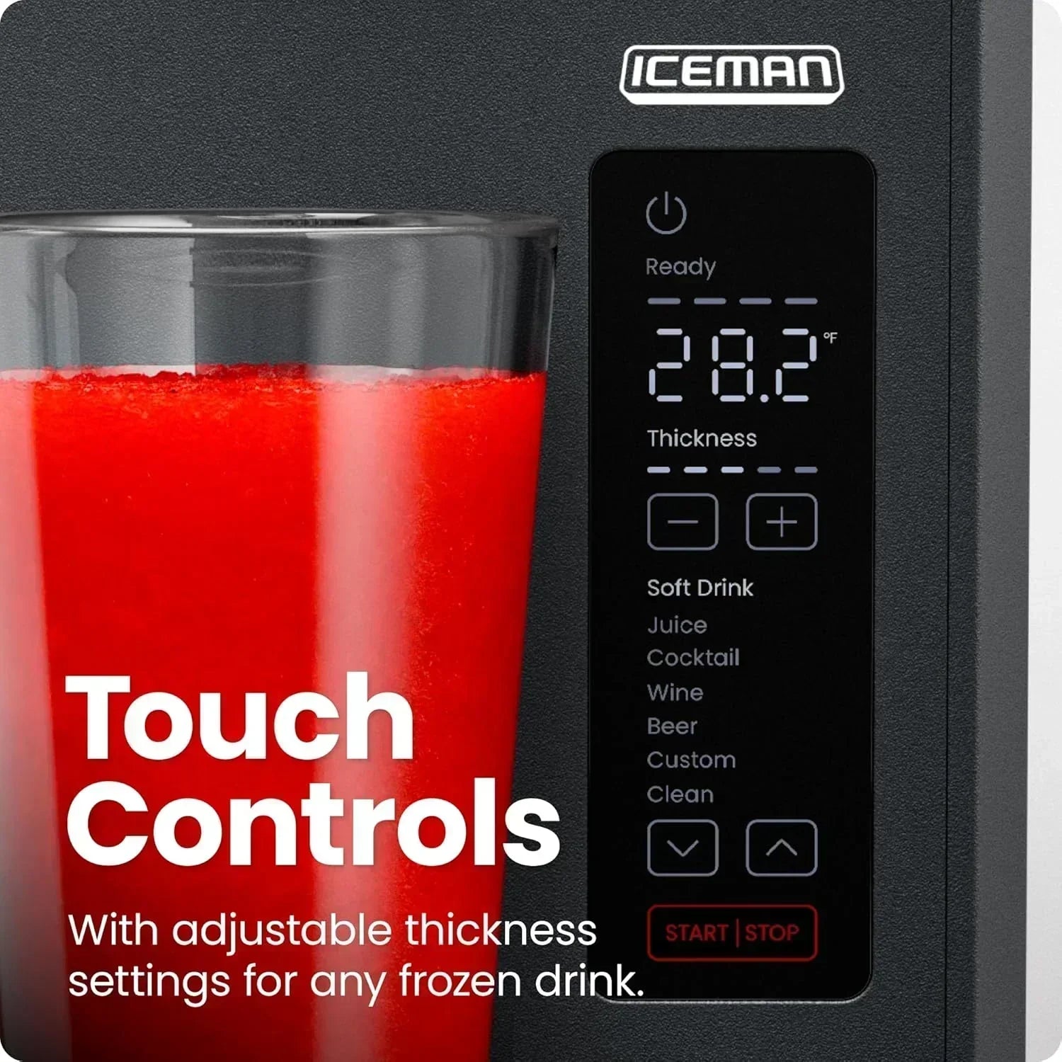 Iceman Slush-Ease Smoothie Maker Frozen Drink Maker 5 presets custom options easy dispensing wand wourant