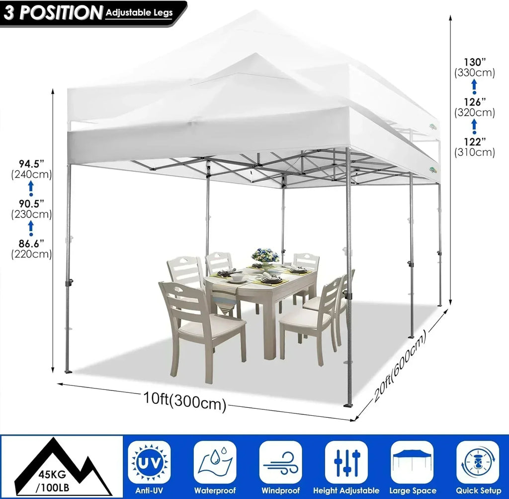 COBIZI 10x20 Heavy Duty Pop up Canopy Tent 6 sidewalls Commercial Canopy Wedding Party Tents wourant