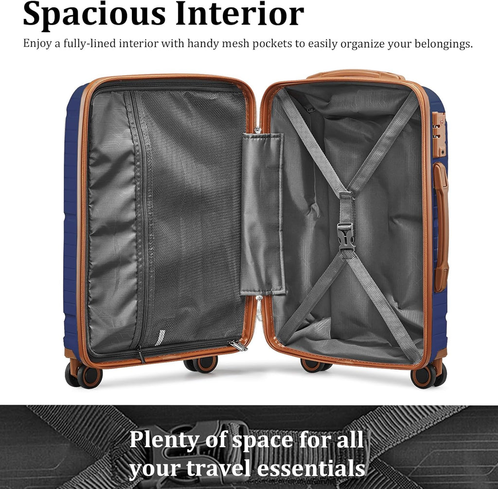 5-piece PP hardshell lightweight travel carry-on luggage set with dual spinner wheels wourant