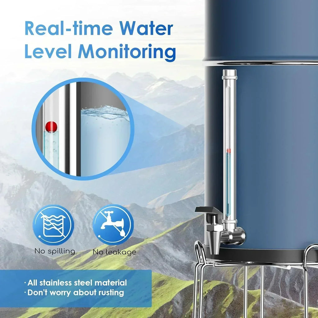 Purewell three-stage 0.01μm ultrafiltration gravity water filtration system 304 wourant