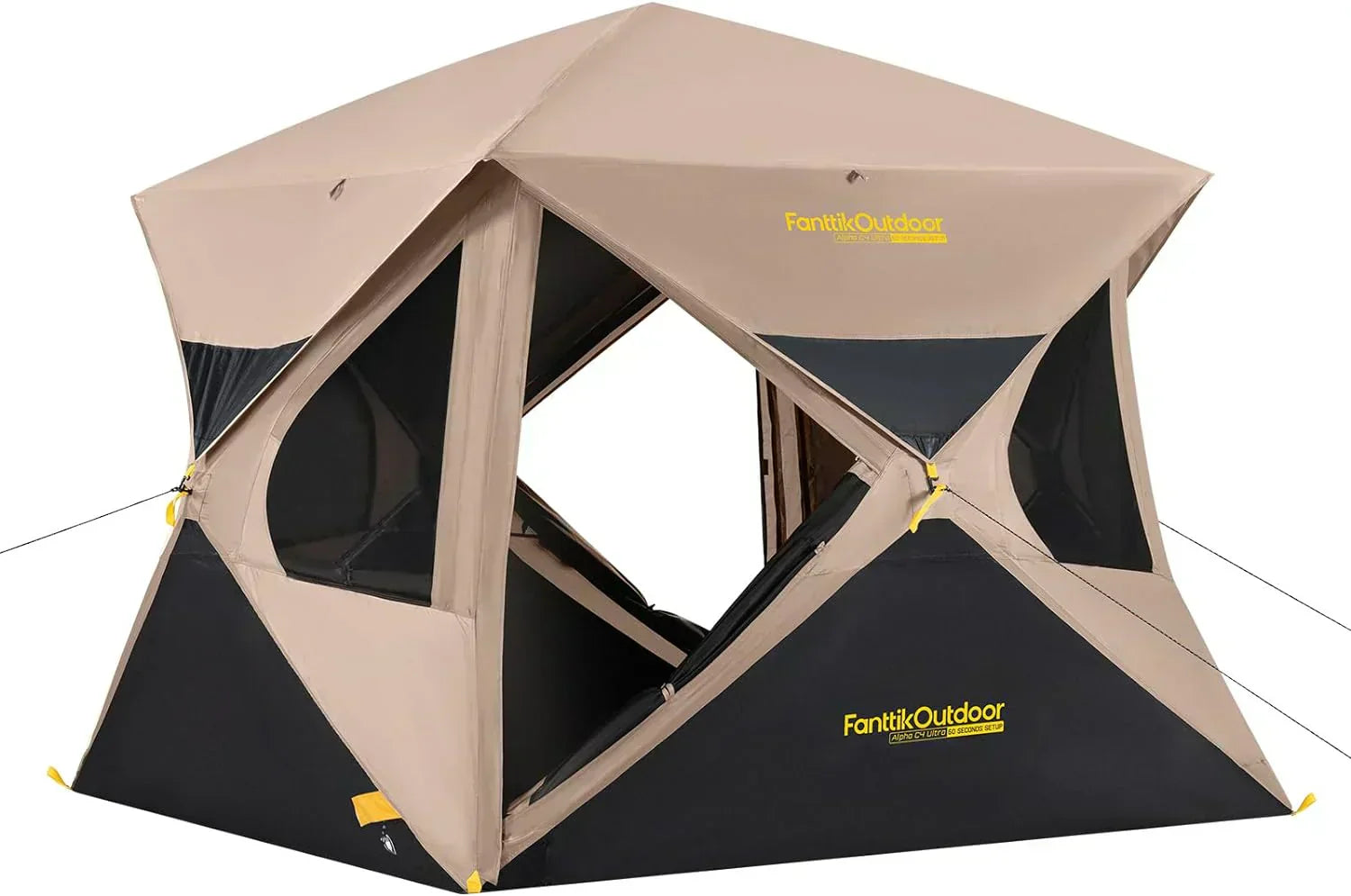 Super Camping Tent 4 Person Pop-up Instant Cabin Set Up Portable Center Tent wourant