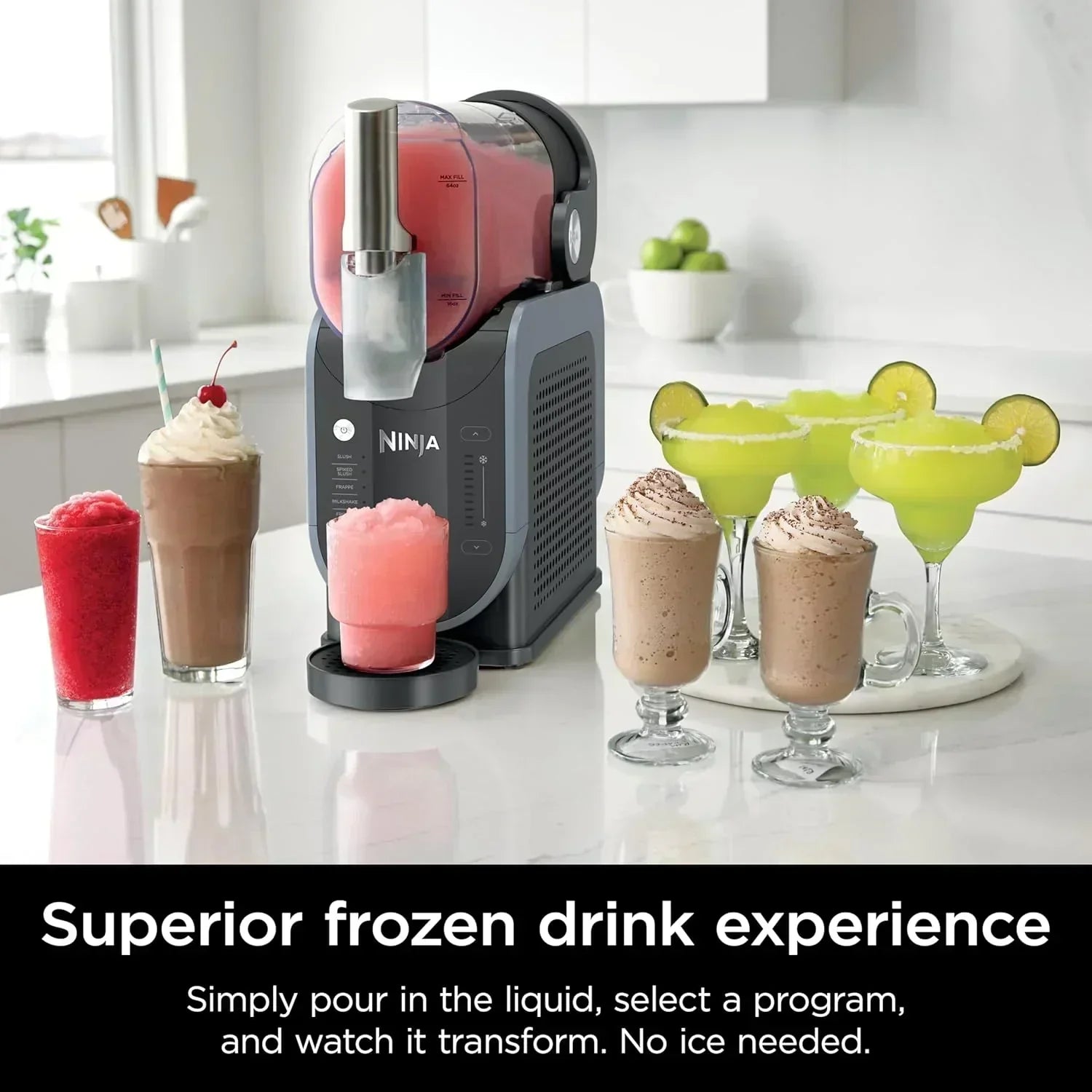 Ninja SLUSHi with RapidChill Technology 88 oz Frozen Drink Slushie Machine 5 Preset Programs wourant