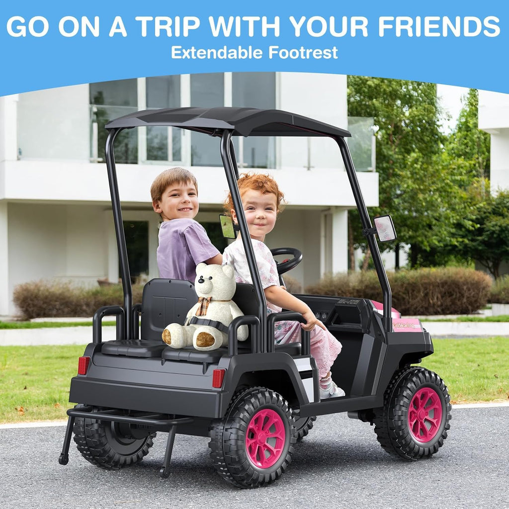 R9 24V Children's Golf Cart with Remote Control Removable Awning wourant