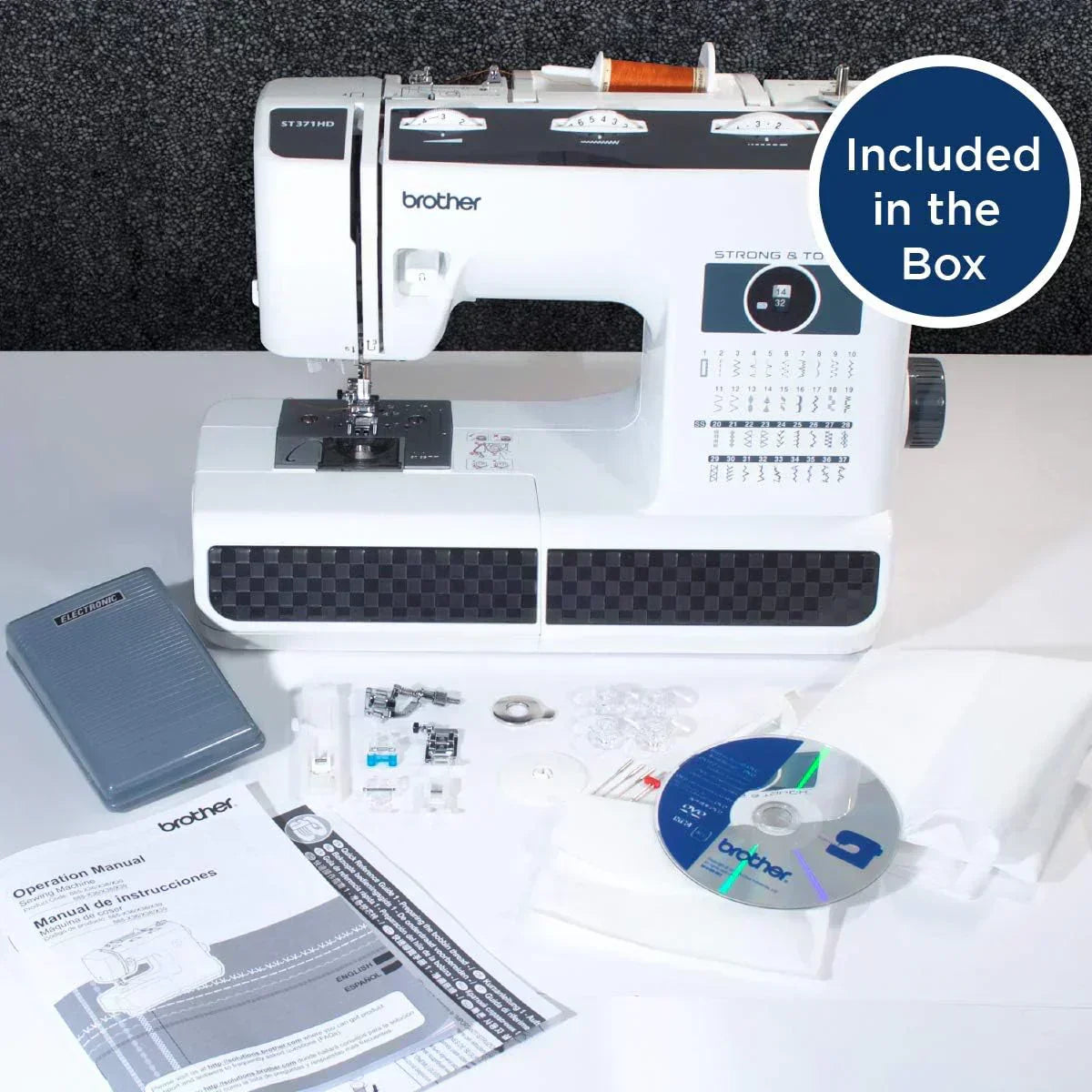Sewing Machine, Strong Tough 37 Built-in Stitches Free Arm Option 6 Included Feet wourant