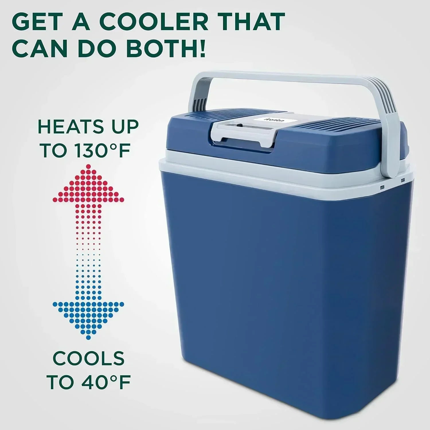 Electric Cooler & Warmer with Handle 24 L Portable Thermoelectric Fridge for Vehicles Trucks wourant