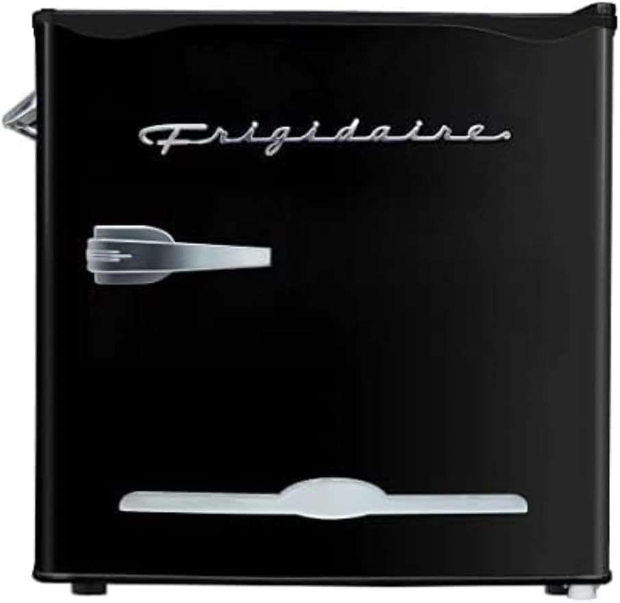 Frigidaire EFR176 Retro Compact Fridge with Chiller Mini Refrigerator with Built-in Bottle Opener for Office, Bedroom, Dorm Room or Cabin, 1.6 cu ft 16" D x 18" W x 18.5" H, Moonlight wourant