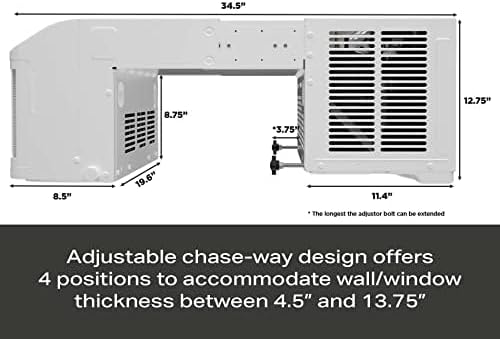 PHNT10CC Clearview Air Conditioner 10,300, Inverter Technology, Ultra Quiet, Medium Rooms up to 450 Sq. FT, Full Window View with Easy Installation, Energy-Efficient Cooling, 10300 BTU, White wourant