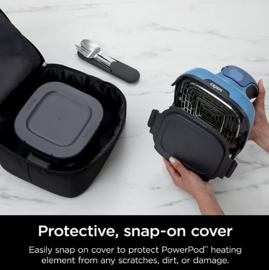 Ninja Crispi 5 in 1 Portable Glass Air Fryer Cooking System Small and large batch containers wourant