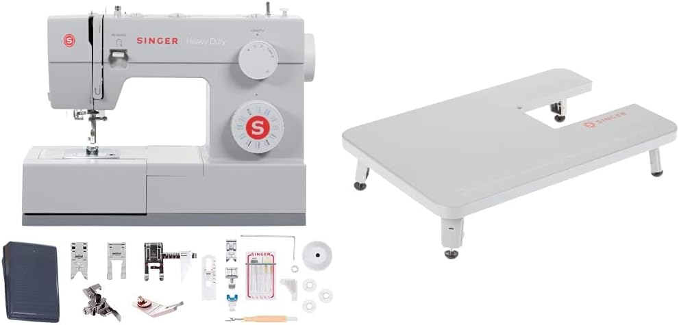 SINGER Heavy Duty 4423 High Speed Sewing Machine with Accessory Kit | Strong Motor With Enhanced Piercing Power, 97 Stitch Applications, Full Metal frame, 1-step Buttonhole & LED Light wourant