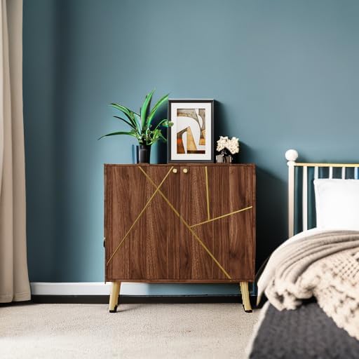 Free Standing Cabinet Black Wood for Living Room, Bedroom, Dining Room, Hallway, Entryway wourant