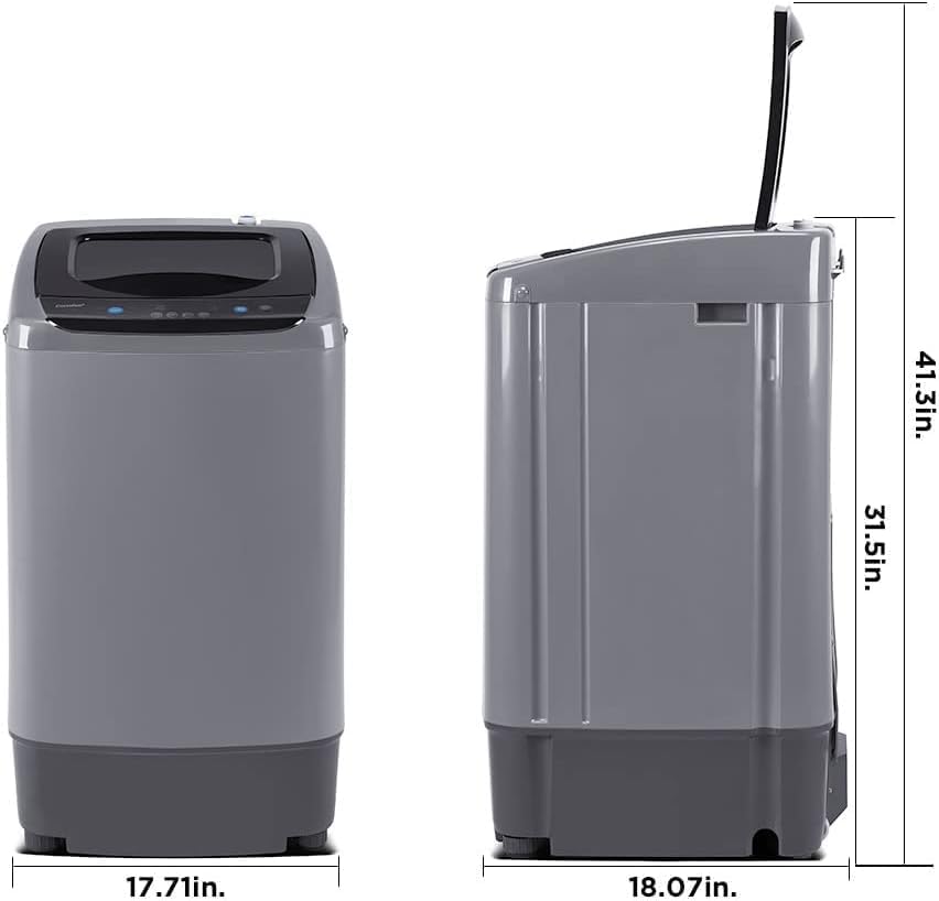 Comfee Portable Washing Machine, 0.9 cu.ft Compact Washer With LED Display, 5 Wash Cycles, 2 Built-in Rollers, Space Saving Full-Automatic Washer wourant