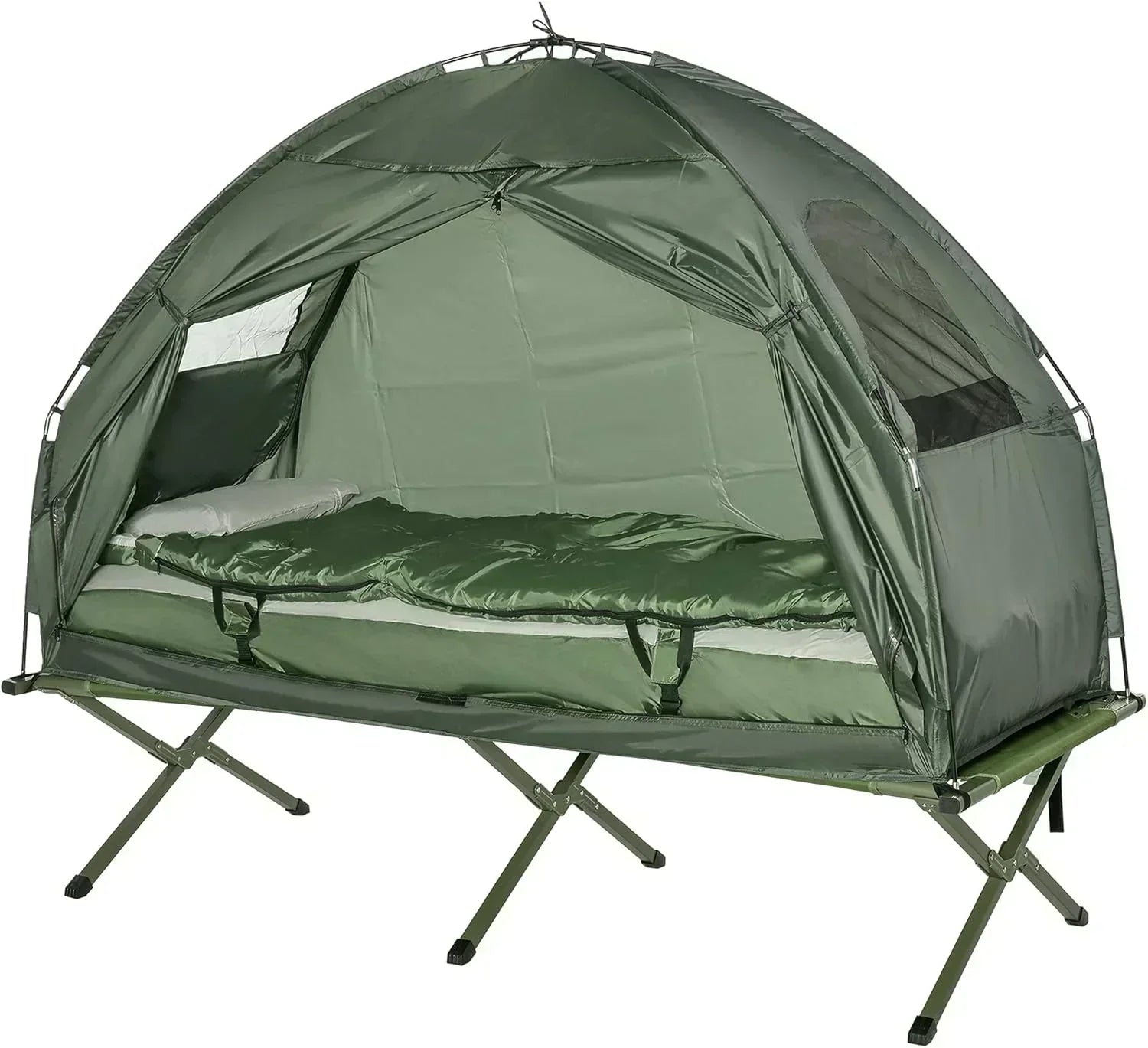 Camping tent bed 4-in-1 foldable tent bed combo wourant