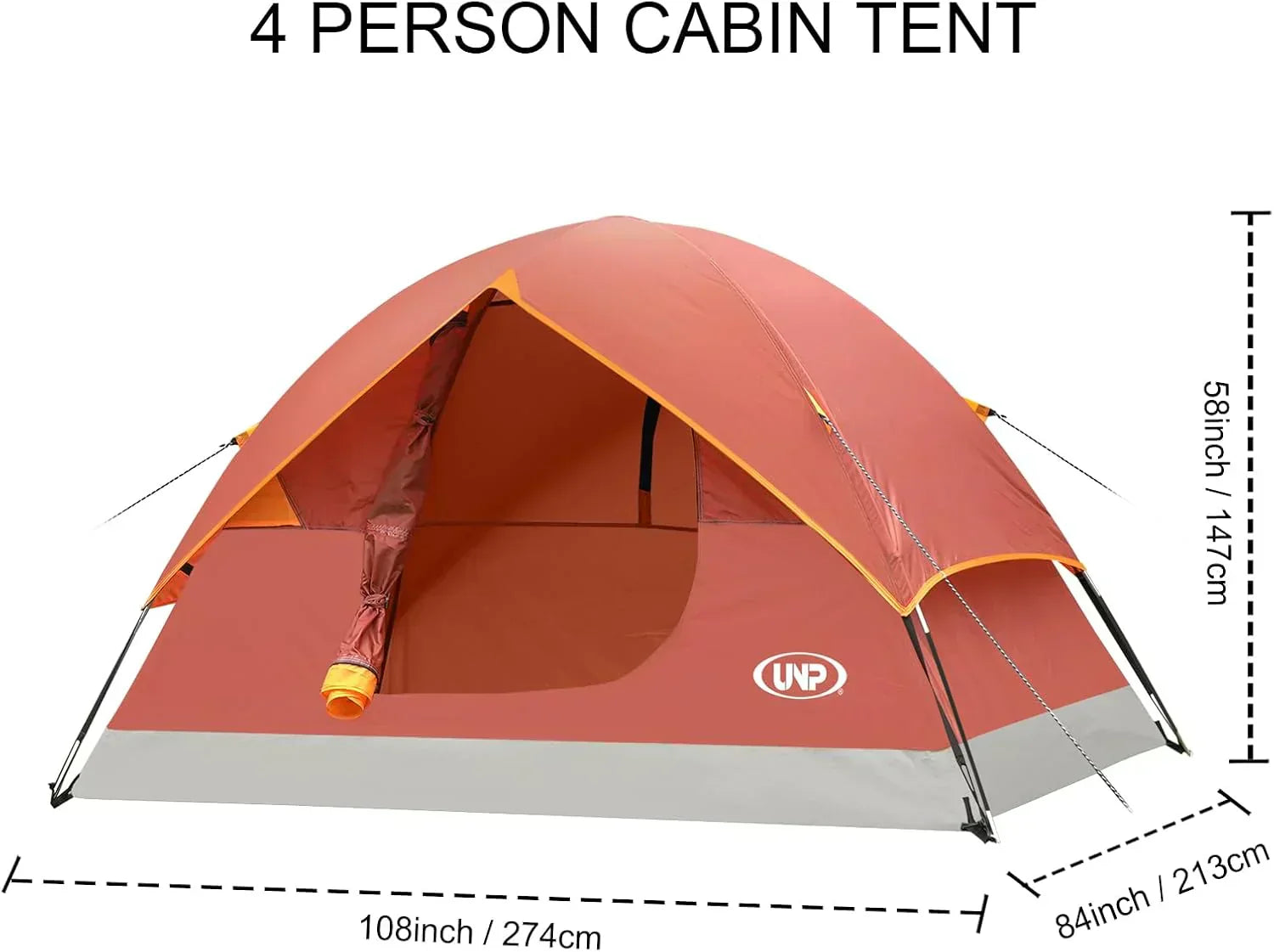 Camping Tent 2/3/4/6 Person Dome Tent Portable Camping Tent Outdoor and Backpacking Beach wourant
