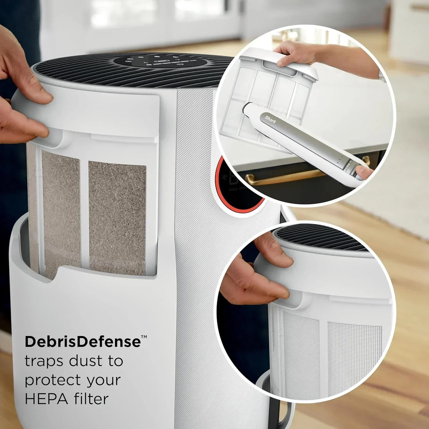 Air Purifier Compact Pro with Long-lasting HEPA Exceeding Filtration For Pet Dander Dust Smoke wourant
