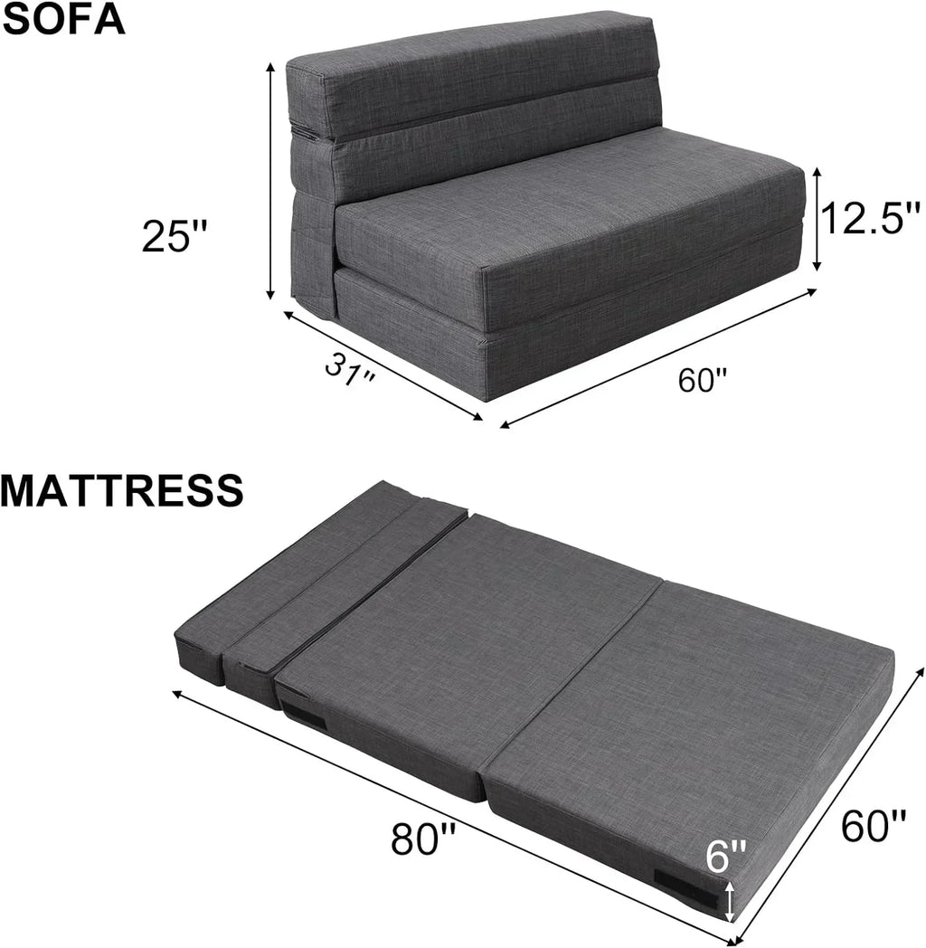 60 inch pull out sofa bed memory foam sofa with 2 pillows futon bed guest bed and pull out sofa wourant
