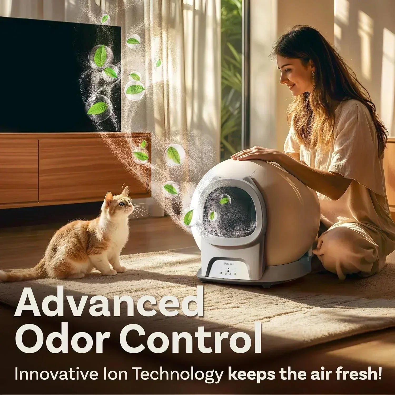 Self Cleaning Litter Box with Auto Safety Sensors Automatic Cat Litter Box Self-Cleaning wourant