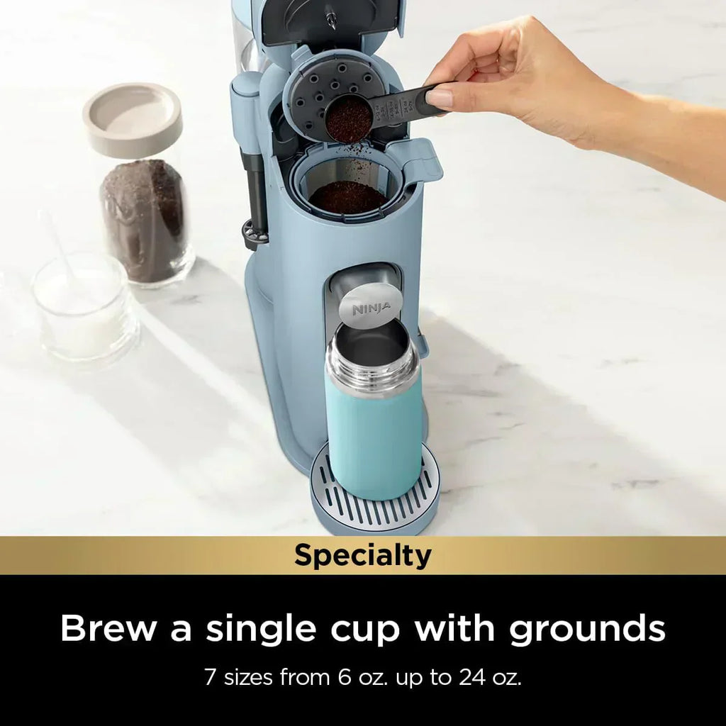 Ninja Pods Grounds Single-Serve Coffee Maker K-Cup Pod Compatible Brews Grounds Compact Design wourant