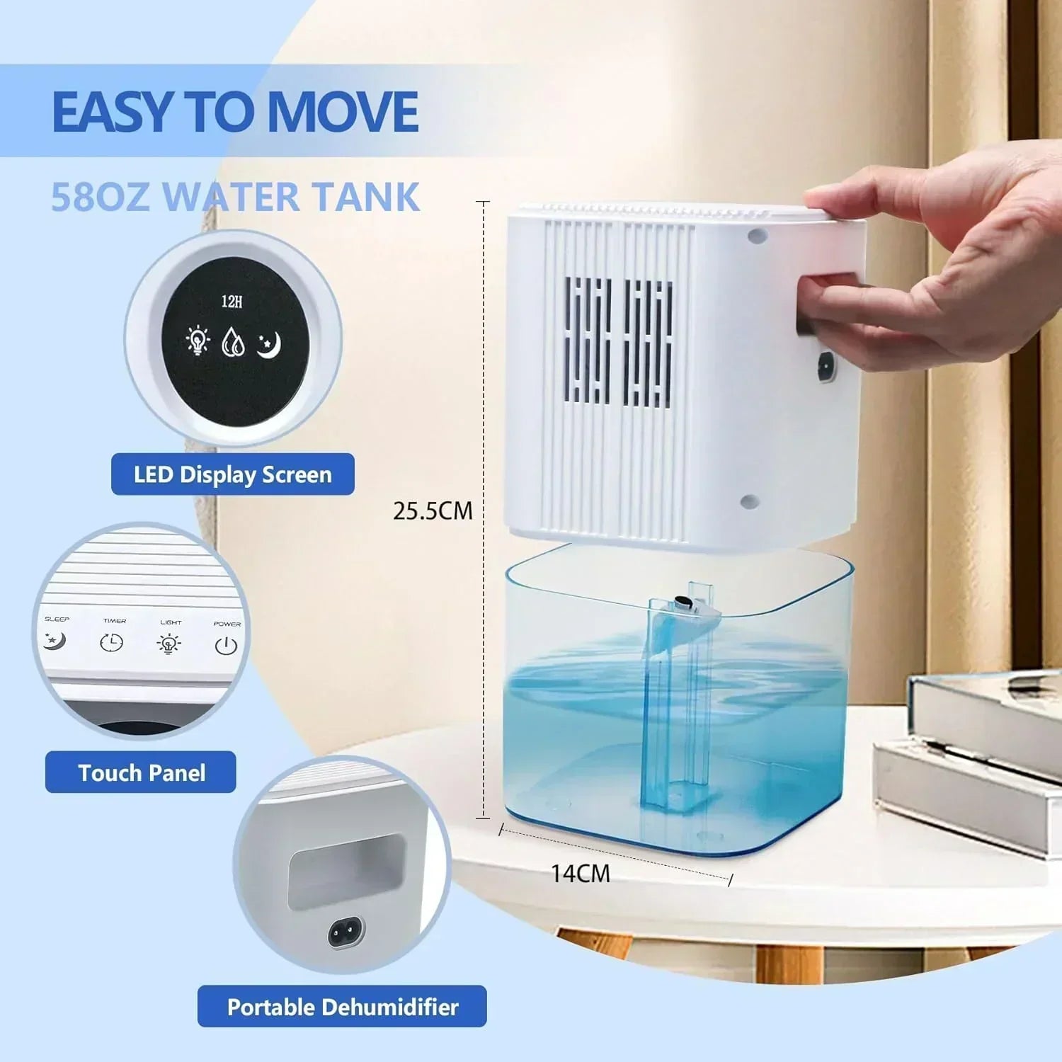 Dehumidifier 2 in 1 Humidifier Dehumidifier Combo 102 OZ Water Tank Dehumidifiers for Home Bedroom wourant