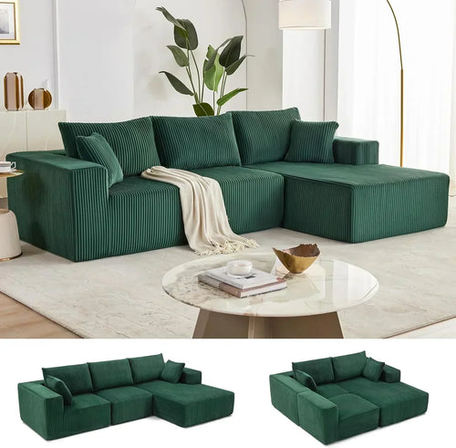 108-inch modular sofa cloud modular sofa with deep seat and reclining chair upholstered sofa wourant