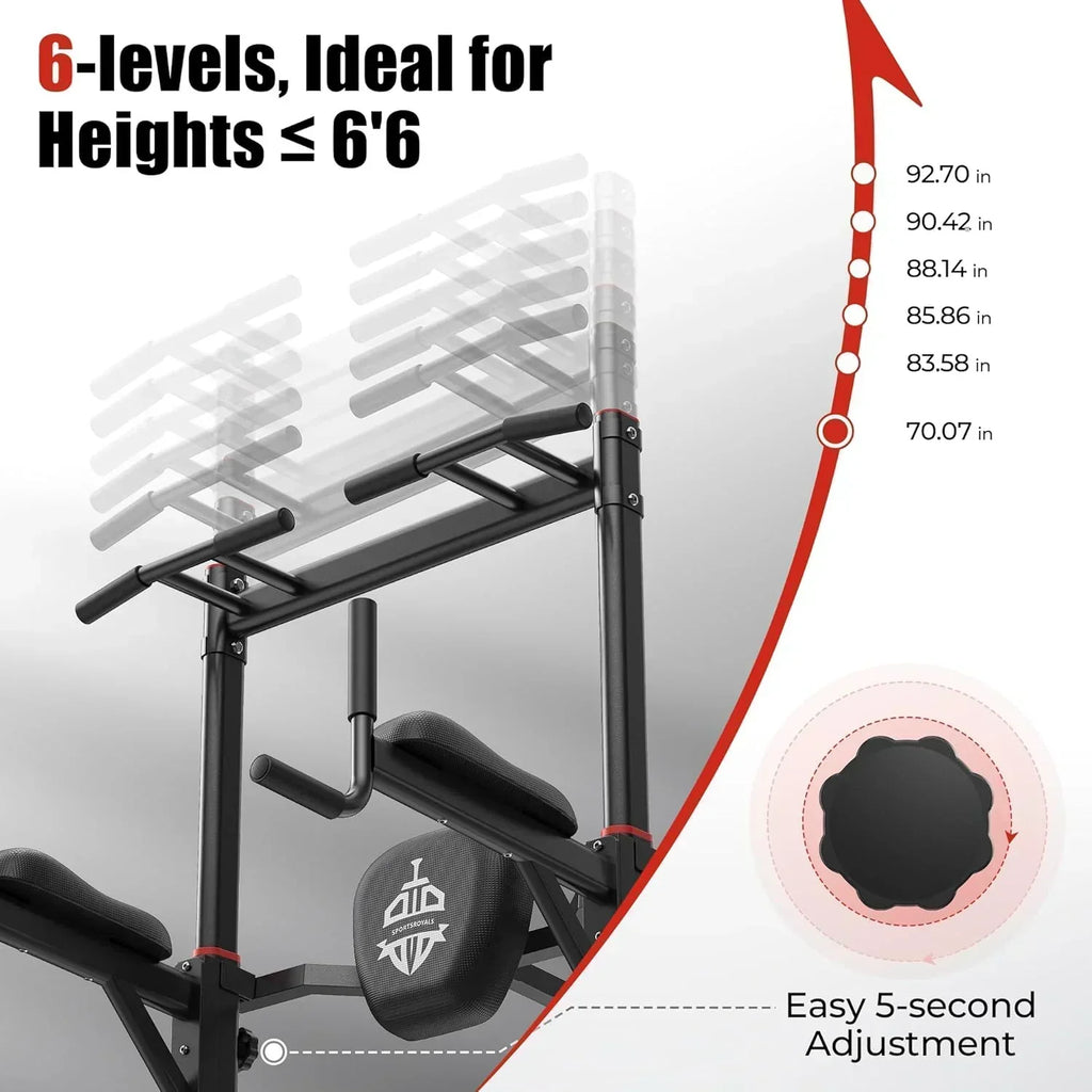 Sportsroyals Power Tower Pull Up Bar Station 450 lbs stable suspended immersion tilt station wourant