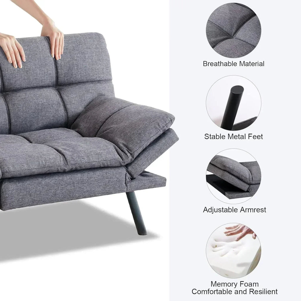 Futon Sofa Bed Memory Foam Sofa Bed Couch wourant
