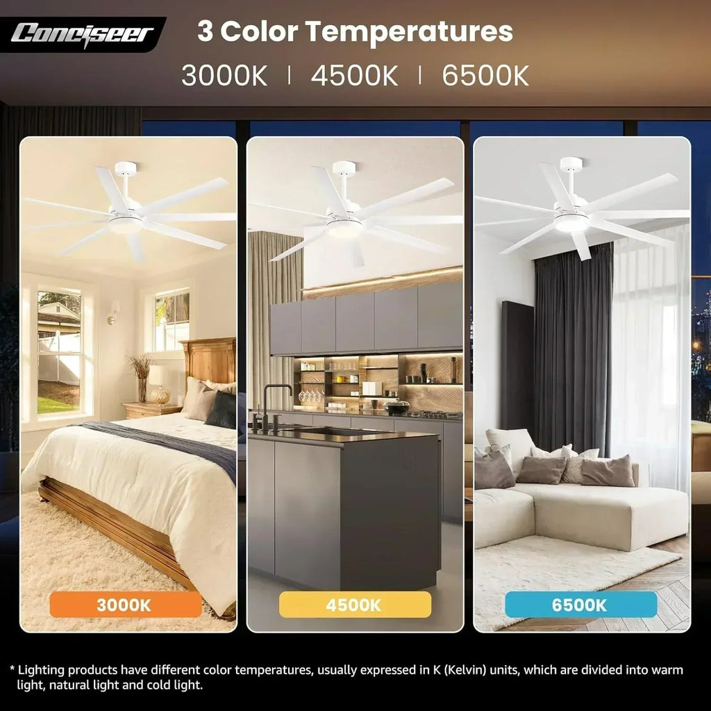 Modern ceiling fan 72 inch bedroom living room library cafe outdoor/industrial wourant