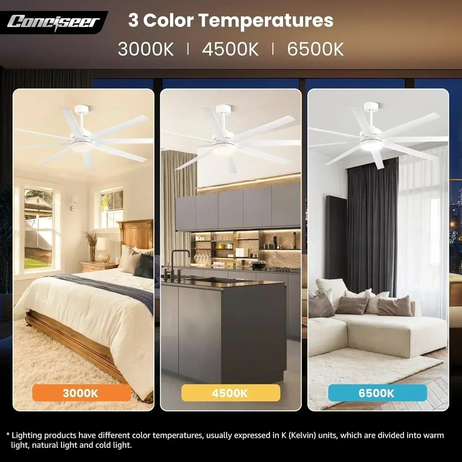 Modern ceiling fan 72 inch bedroom living room library cafe outdoor/industrial wourant