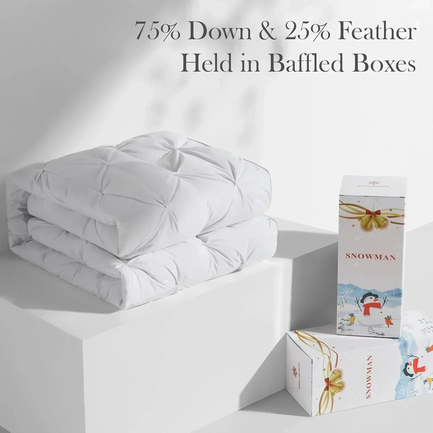 Premium Down Comforter 3D Baffle Box Design wourant