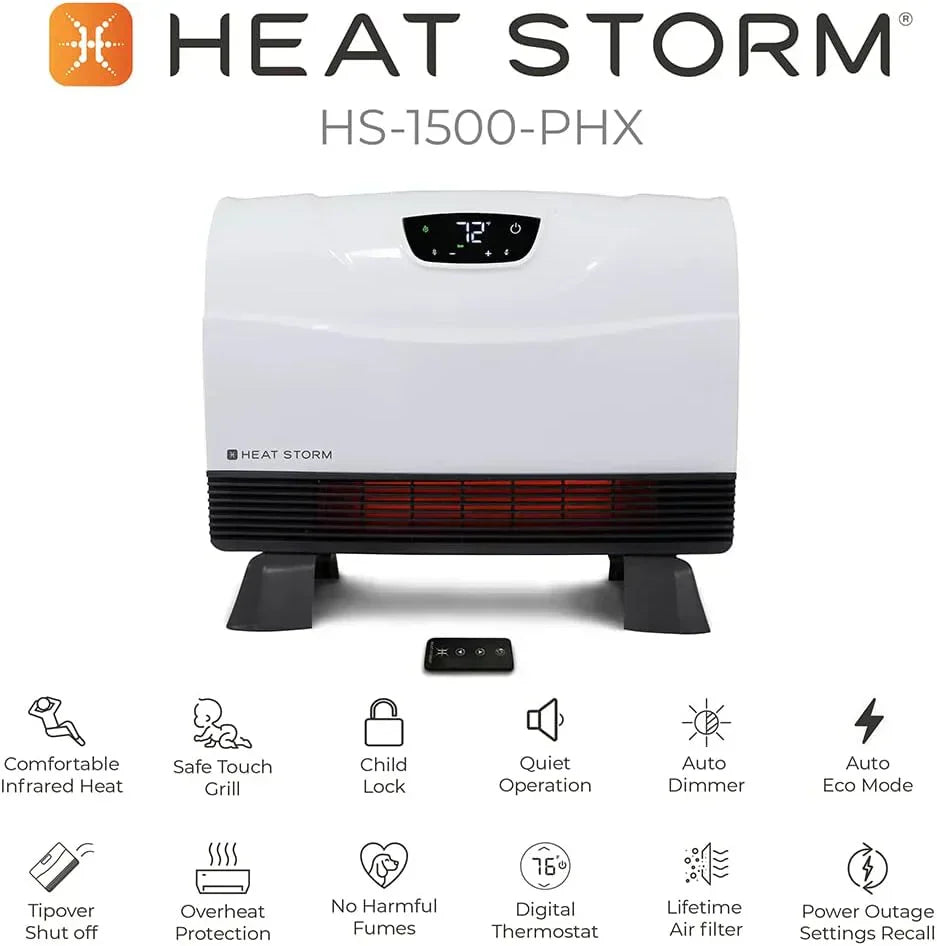 HS-1500-PHX-WIFI Infrared Heater Wifi Wall Mounted wourant