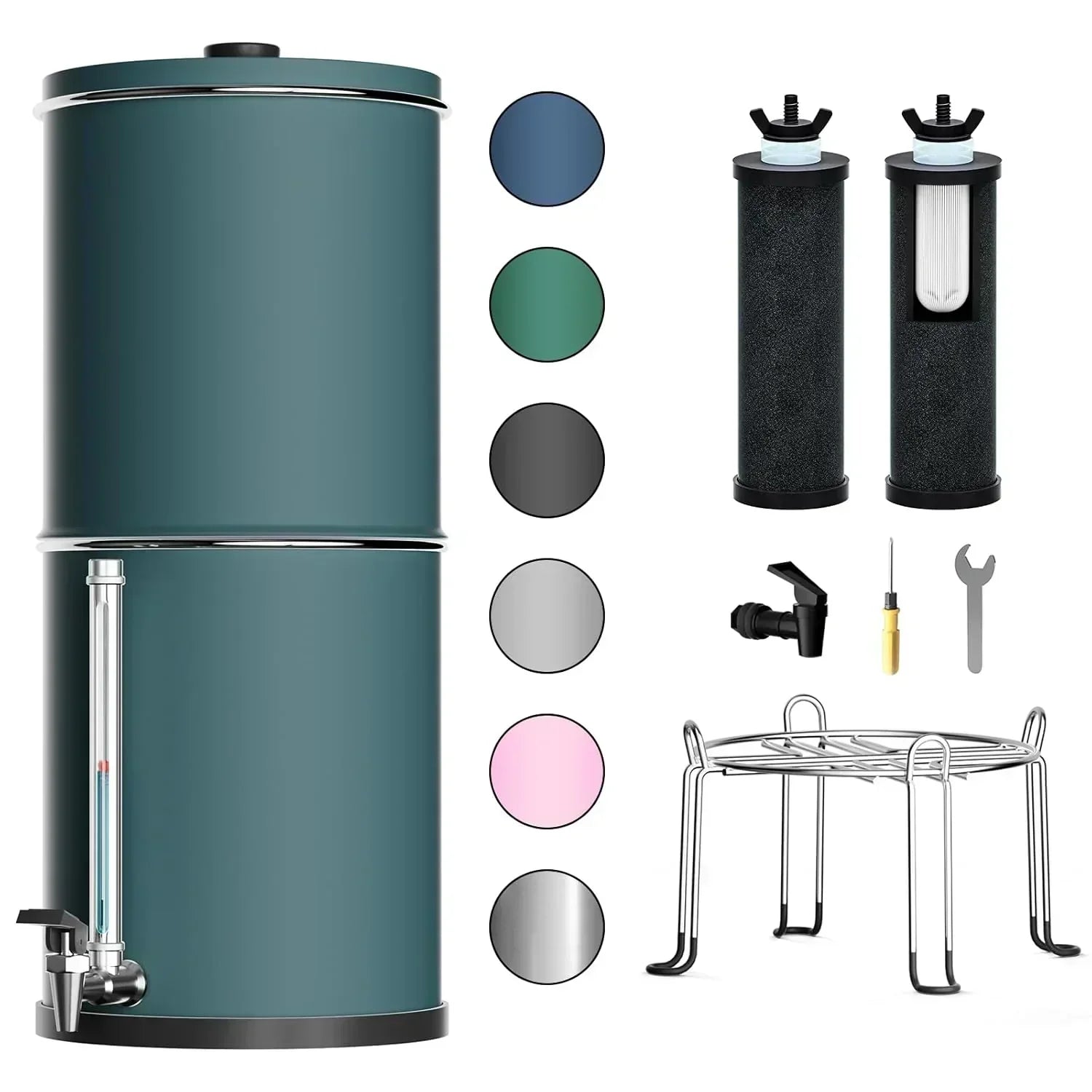 Purewell three-stage 0.01μm ultrafiltration gravity water filtration system 304 wourant