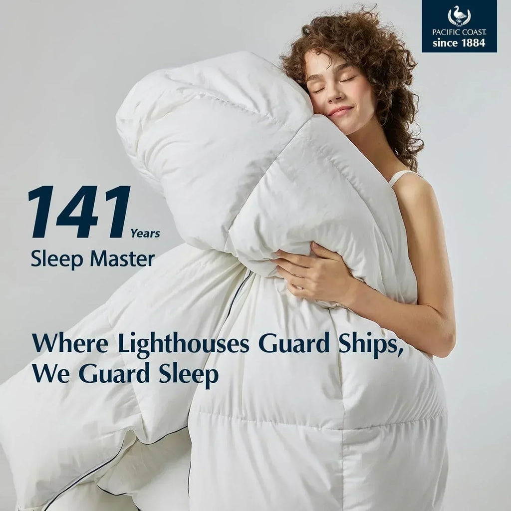 Goose feather duvet queen size cotton super fluffy white duvet core soft and breathable wourant