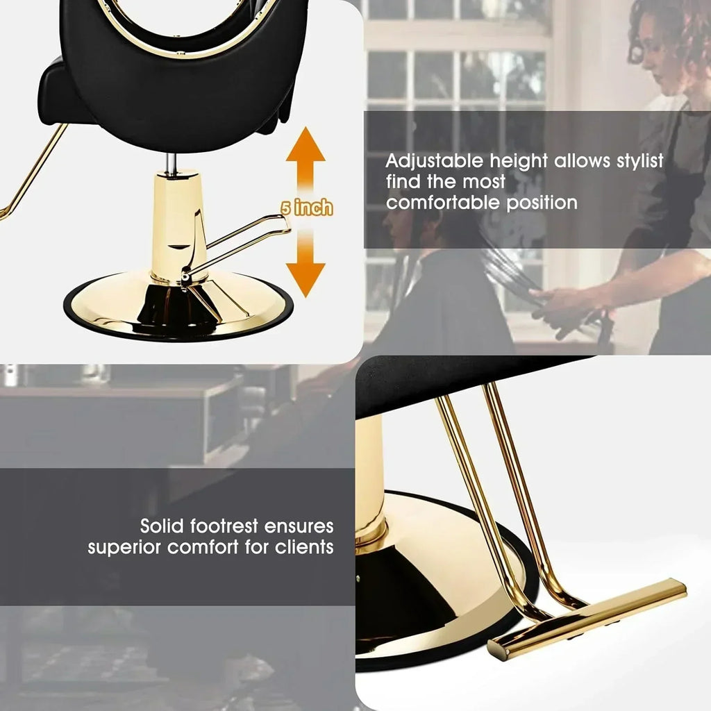 Artist Hand Salon Chair Reclining Barber Chair Oversized Hydraulic Pump Hair Salon Chair wourant